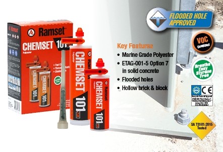 RAMSET CHEMSET 101 CARTRIDGE 380ML + 2 X NOZZLES ( C101C) 